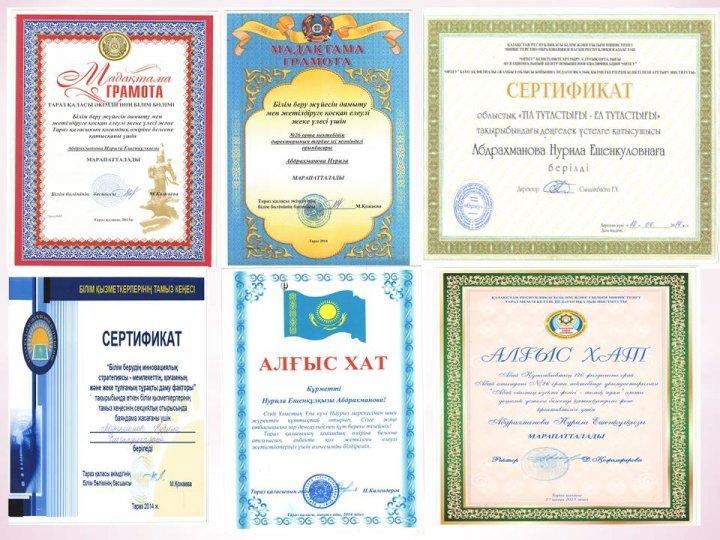 Мұғалім жетістіктері