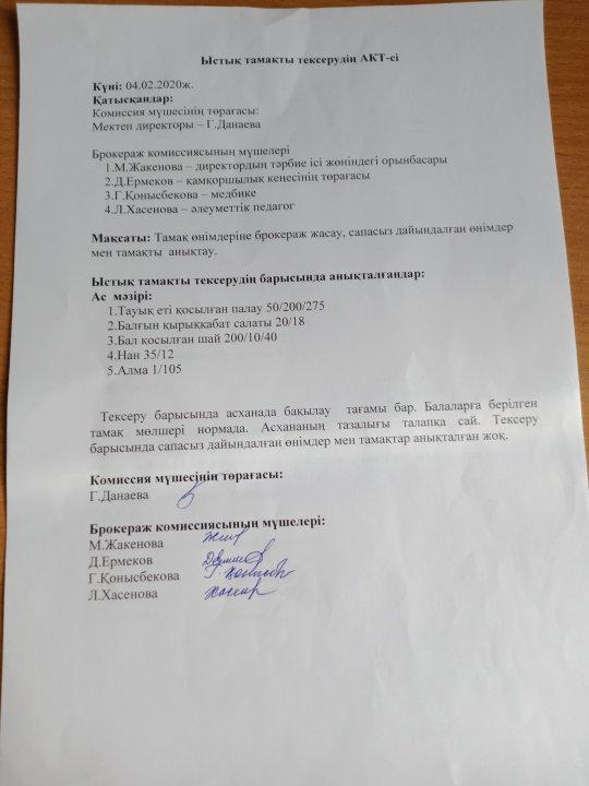 Брокераж комиссиясының ыстық тамақты тексеру АКТ - сі